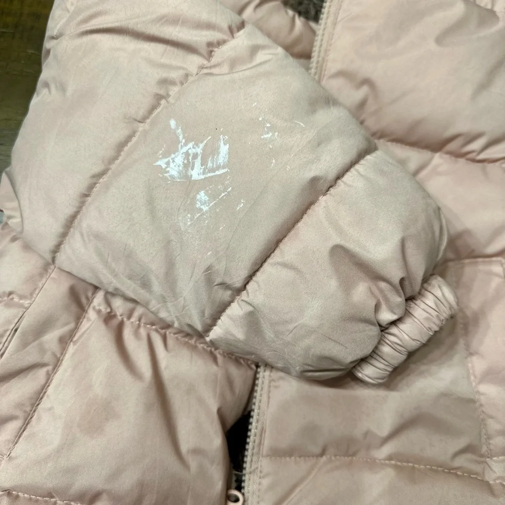 Toddler‎ Girls Pink Puffer Coat w/ Faux Fur Lined Hood (Bear Ears!) Size 2T